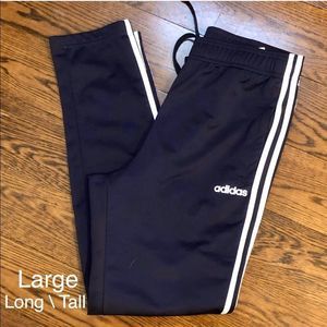 ADIDAS Mens Navy Blue & White Stripes Tiro Tapered Training Jogger Pants LT